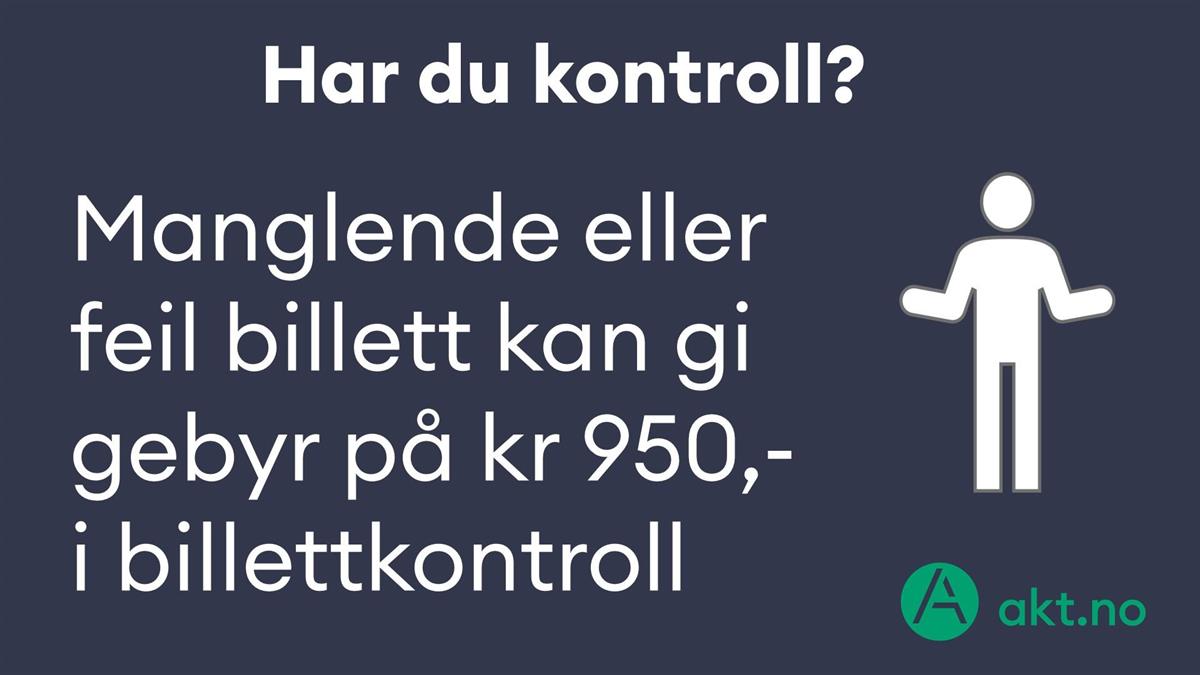 Bilde som viser gebyr for ugyldig billett - Klikk for stort bilde